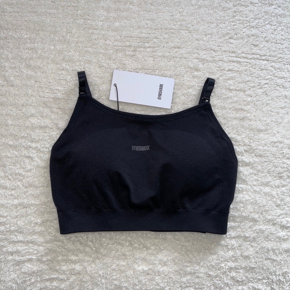 GYMSHARK Black Flex Strappy Sports Bra